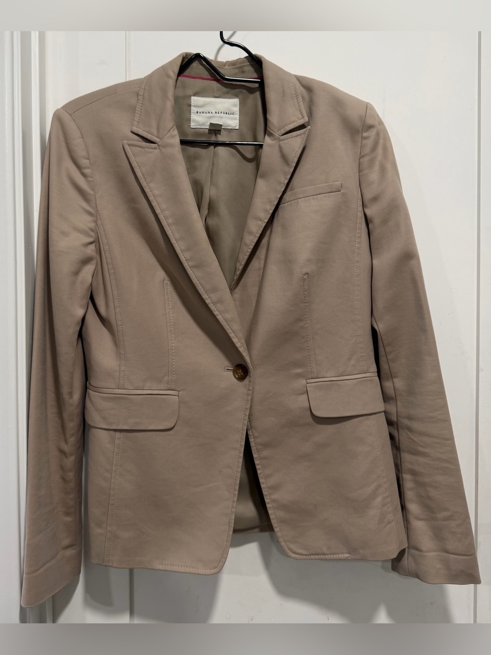 Banana Republic Women's Taupe Single-Button Blazer